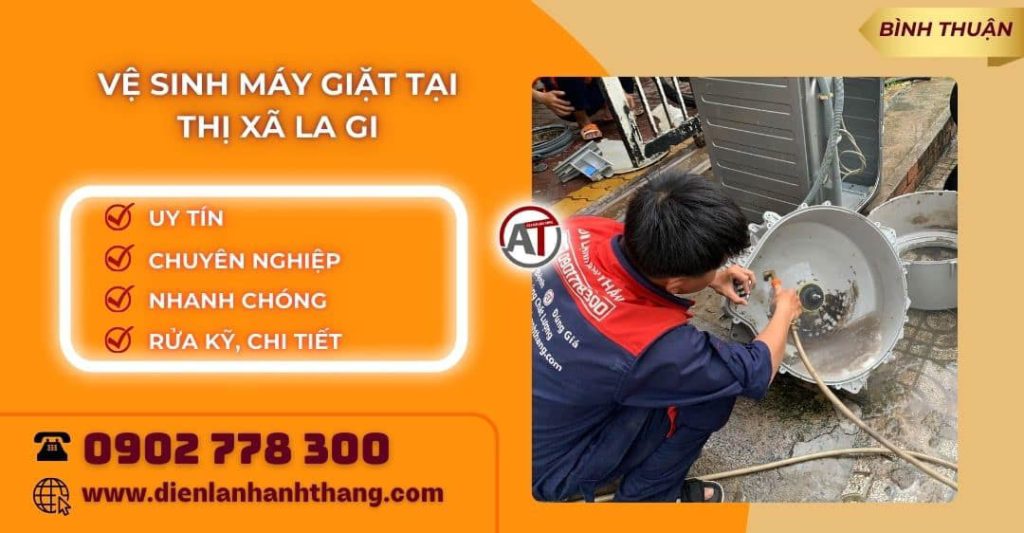 Vệ sinh máy giặt tại thị xã La Gi Điện lạnh Anh Thắng
