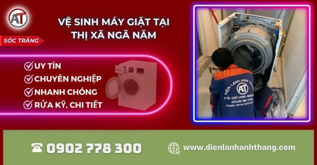 Vệ sinh máy giặt tại Thị xã Ngã Năm Điện lạnh Anh Thắng