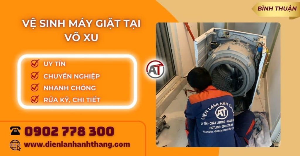 Vệ sinh máy giặt tại Võ Xu Điện lạnh Anh Thắng