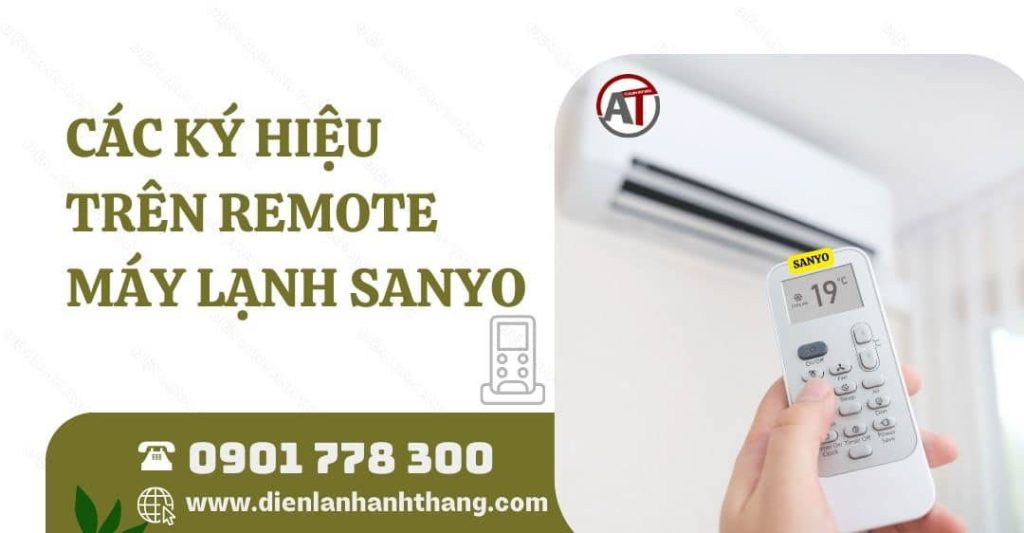 các ký hiệu trên remote máy lạnh sanyo Điện lạnh Anh Thắng