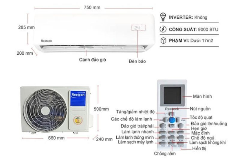 sử dụng máy lạnh reetech