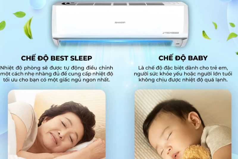 Có Nên Mua Máy Lạnh Sharp Không? Cách Sử Dụng Máy Lạnh Sharp 2025 baby mode