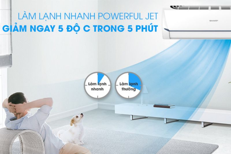 Có Nên Mua Máy Lạnh Sharp Không? Cách Sử Dụng Máy Lạnh Sharp 2025 khả năng làm lạnh nhanh
