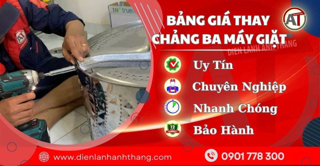 Giá Thay Chảng Ba Máy Giặt Electrolux TPHCM Minh Bạch Và Rõ Ràng 2026 bảng giá thay chảng ba máy giặt - Điện lạnh Anh Thắng