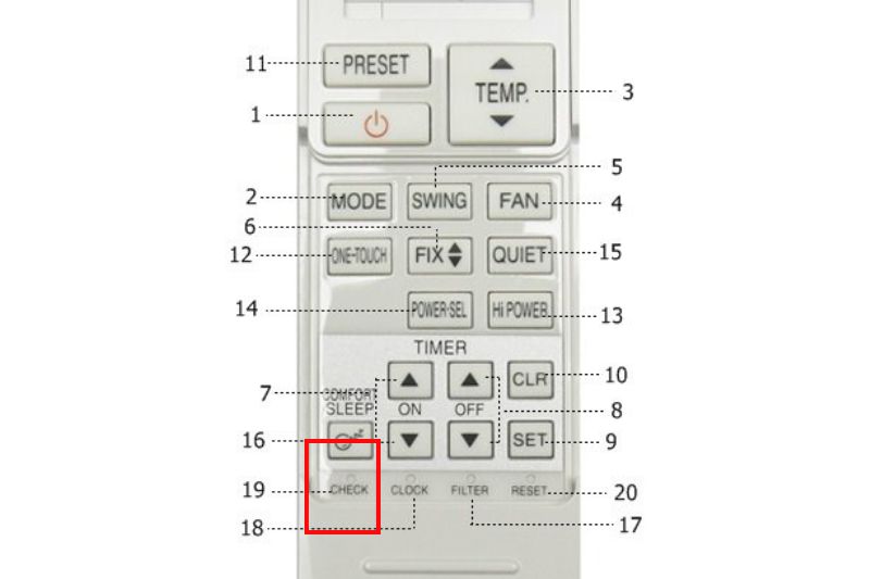 Nút Check Trên Remote Máy Lạnh Toshiba Là Gì? Dùng Thế Nào? 2025 check toshiba