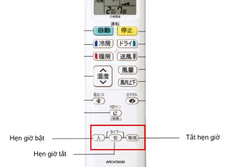 hẹn giờ daikin nội địa