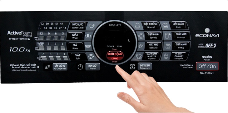 Nút khởi động máy giặt Panasonic