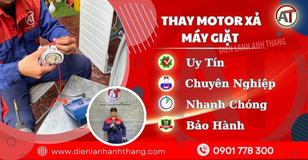Trung tâm thay motor xả máy giặt - Điện lạnh Anh Thắng