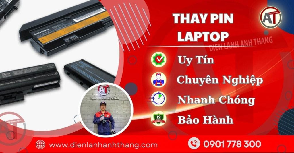 Trung tâm thay pin laptop Điện lạnh Anh Thắng