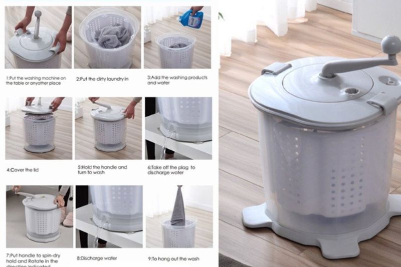 cách dùng máy giặt mini