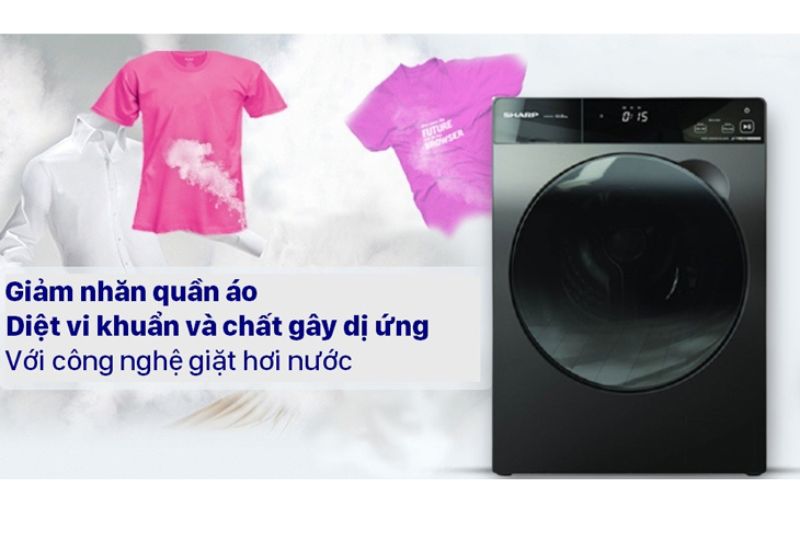 giặt hơi nước sharp
