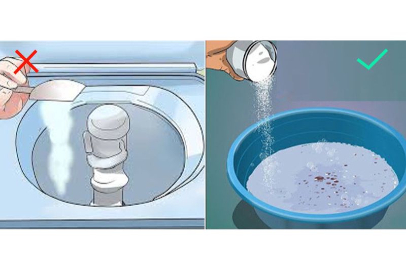 hòa tan bột giặt