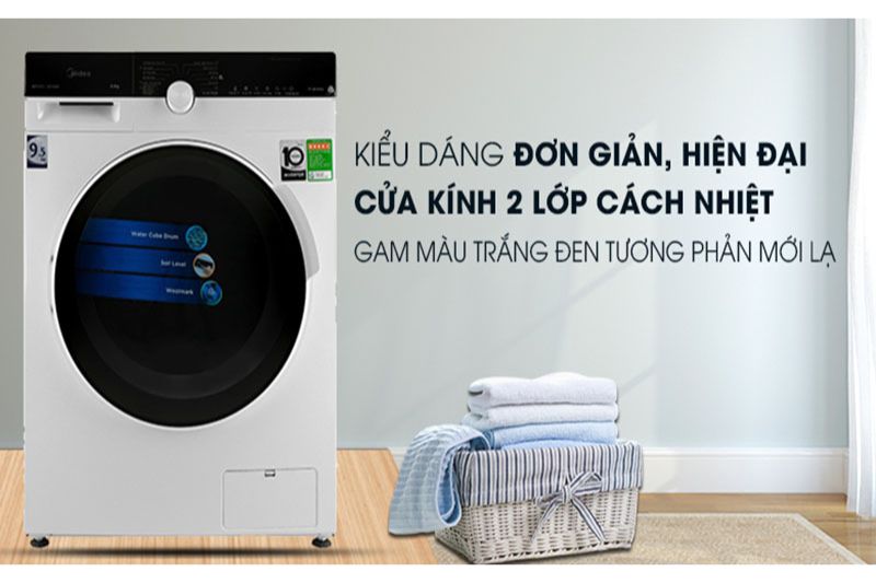 máy giặt cửa ngang midea