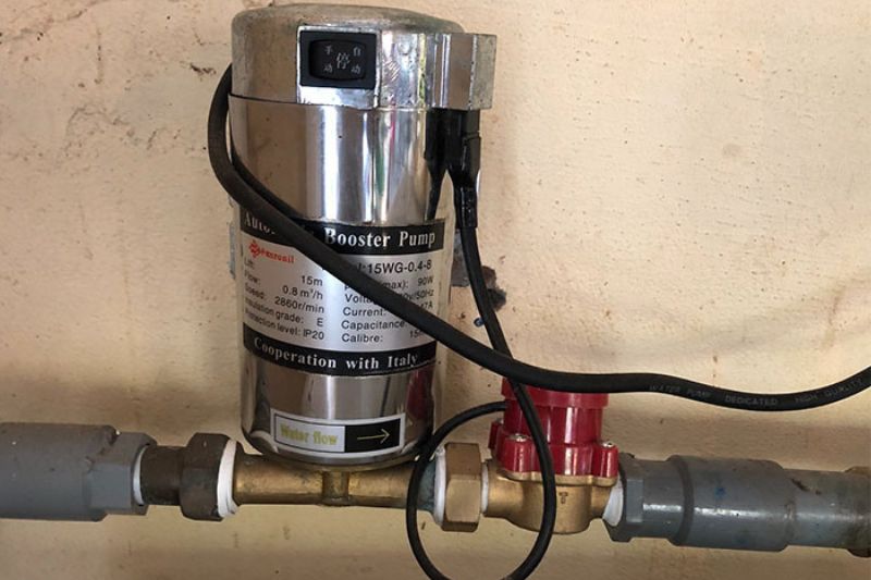áp suất nước thấp