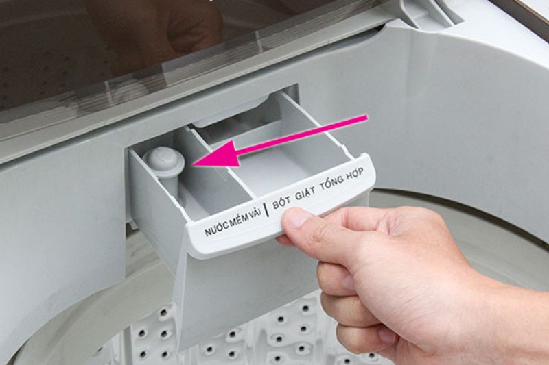 ngăn xả cửa trên lg