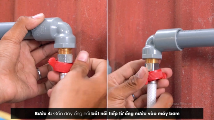 Dẫn ống nối máy giặt