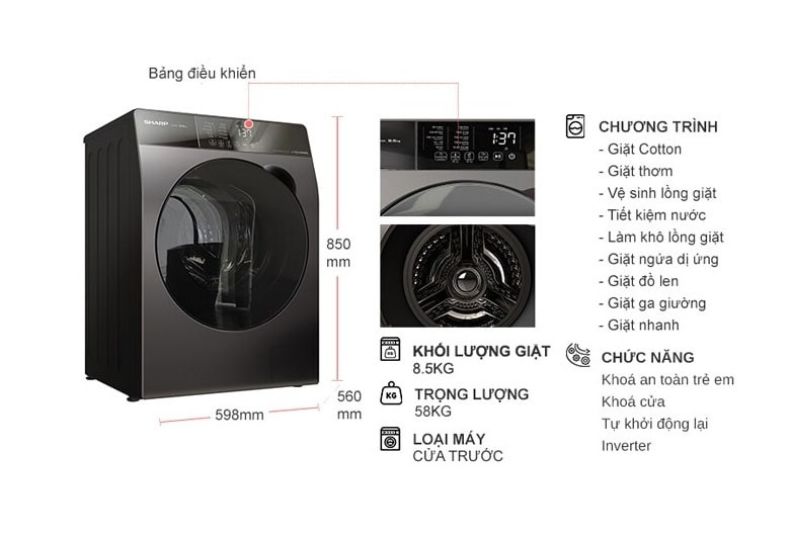sharp cửa trước