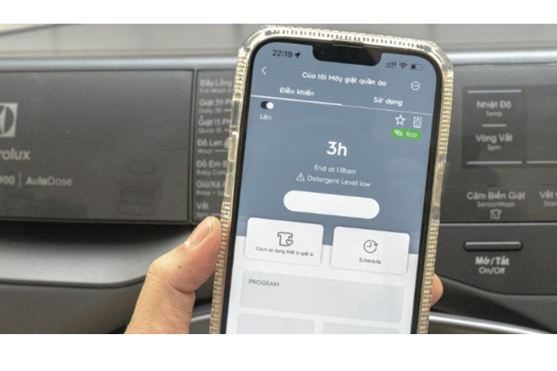 điều khiển máy giặt electrolux