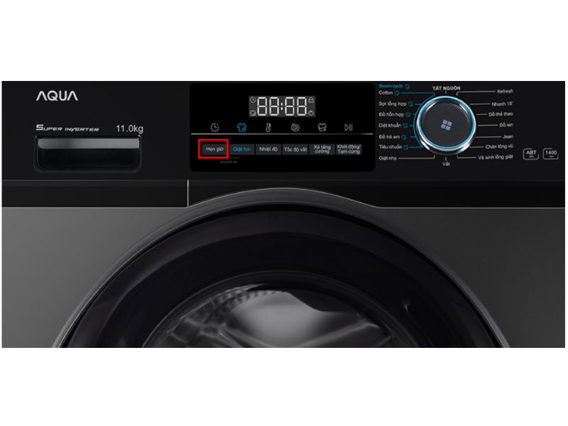 Hướng Dẫn Cách Sử Dụng Máy Giặt Aqua Cửa Trước Cho Người Mới 2026 hẹn giờ máy giặt aqua cửa trước