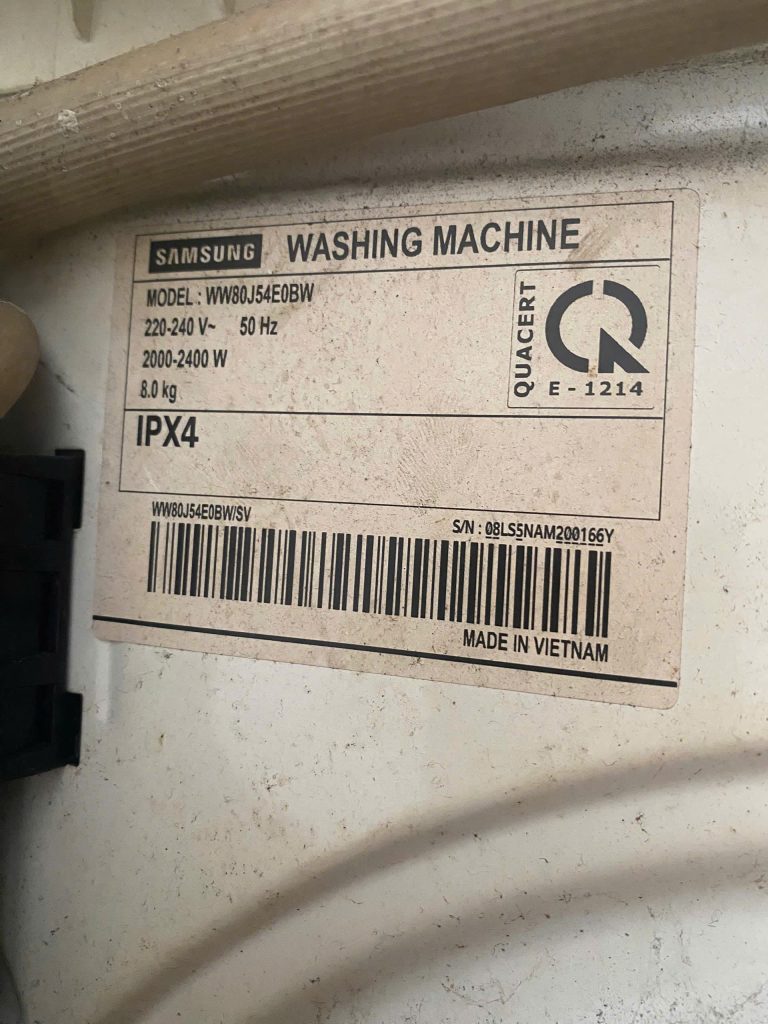 Máy giặt Samsung WW80J54E0BW – Ghi nhận kiểm tra thực tế 2026 may giat samsung ww80j54e0bw.JPG