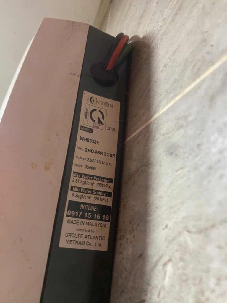Máy nước nóng Centon WH8338E làm nóng yếu – Ca kiểm tra thực tế 2026 may nuoc nong centon wh8338e lam nong yeu.JPG 2
