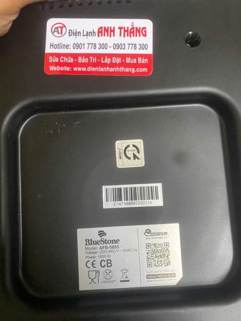 Nồi chiên không dầu BLUESTONE AFB-5885 không nóng – Ca kiểm tra thực tế 2026 noi chien khong dau afb 5885 khong nong.JPG