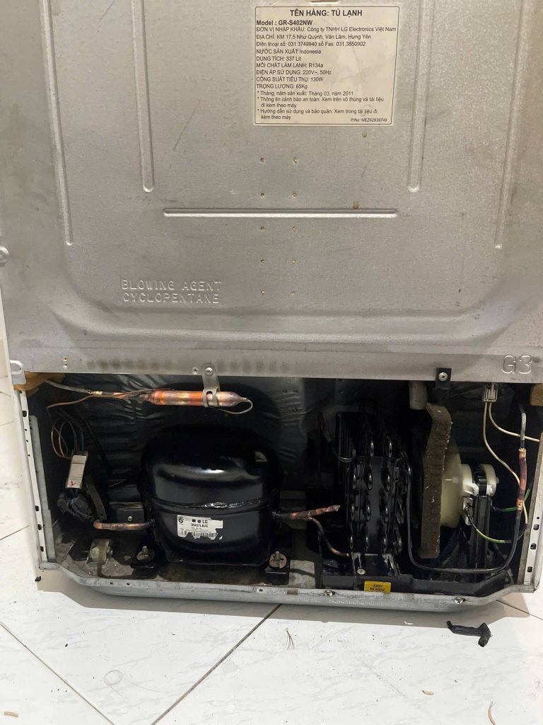 Tủ lạnh LG GR-S402MW kêu lớn – Ca kiểm tra thực tế 2026 tu lanh lg gr s402mw keu lon.JPG 3