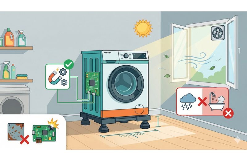 Cách Sửa Lỗi Đếm Từ Của Máy Giặt Toshiba Giúp Máy Hoạt Động Ổn Định Trở Lại 2026 lỗi đếm từ