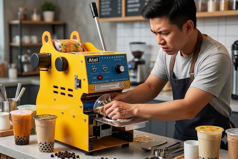 Khắc Phục Máy Ép Miệng Ly Bị Kẹt Ly Triệt Để Không Cần Thợ 2026 ket ly