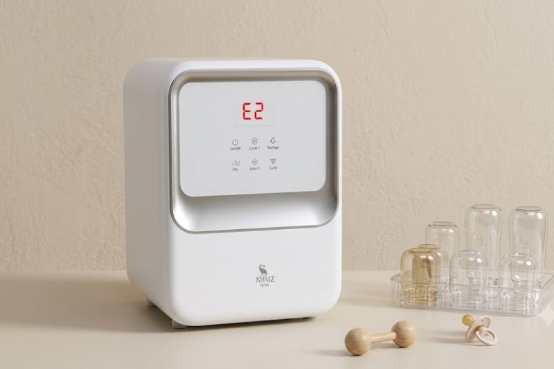 Máy Tiệt Trùng Bình Sữa Báo Lỗi E2 Là Lỗi Gì? Xử Lý Thế Nào? 2026 may tiet trung loi e2